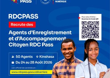 RDC PASS recrute ses 50 premiers Agents d’Enregistrement et d’Accompagnement Citoyen à Kinshasa !